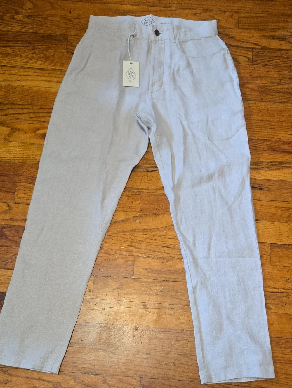 NEW NWT Men's Alex Crane Feel Breezy Beige Size 28 X 28 Linen Pants